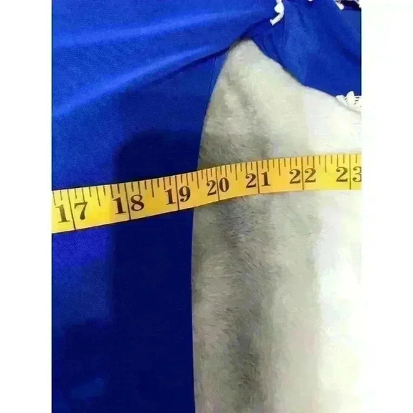 Judith March Dress Womens Size large Blue Embroidered Bell Sleeves Boho Feminine - Picture 8 of 8